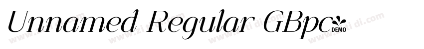 Unnamed Regular GBpc字体转换
